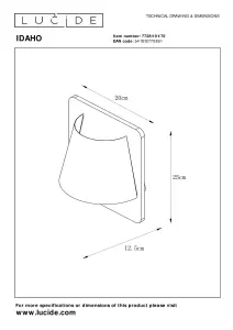 Lucide Idaho Modern Wall Light - 1xE14 - Wood