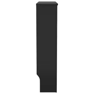 Berkfield MDF Radiator Cover Black 78 cm