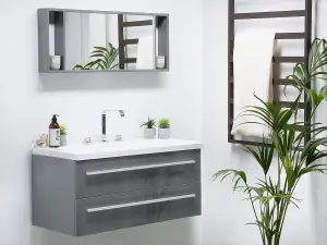 Floating Bathroom Vanity Set Grey ALMERIA