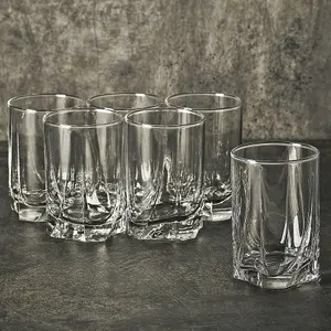 Queensway Home & Dining 250ml 6Pcs Tumbler Drinking Glasses Small Highball Water Whiskey Juice Cocktail Set