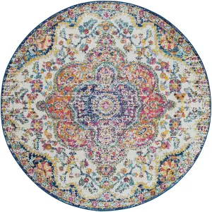 JULIA Round Oriental Vintage Area Rug 200 x 200 cm