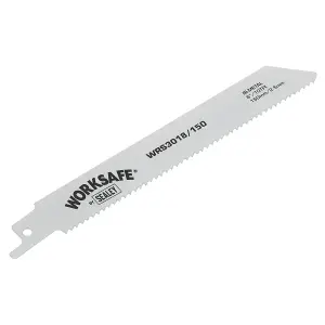 Sealey Reciprocating Saw Blade 150mm 10TPI White - Pack of 5 Pieces WRS3018/150