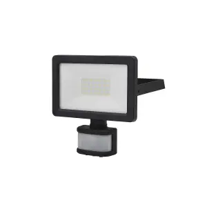 GoodHome Lucan AFD1018-IB Black Mains-powered Cool white Outdoor LED PIR Floodlight 2000lm