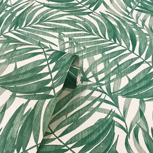 Tropical Leaf Wallpaper Sage Green Arthouse 925100