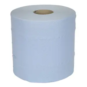 Sealey Paper Roll Blue 2-Ply Embossed 150m Pack of 6 BLU150