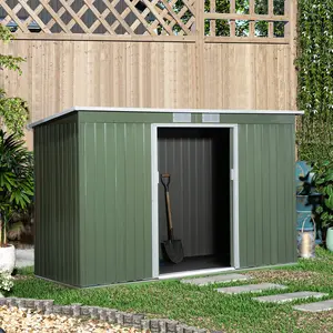 9 ft x 4 ft Metal Garden Shed