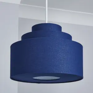 Inlight Palma Navy Tiered Lamp shade (D)30cm