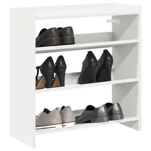 Berkfield Shoe Rack White 60x25x62 cm Engineered Wood