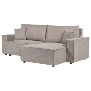 Corner Sofa Left Hand Taupe KARILA