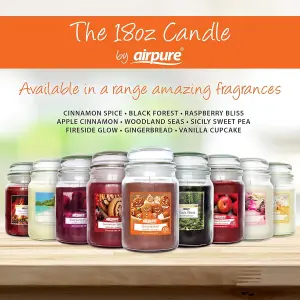 Airpure Scented Candle jar Apple Cinnamon 510gm x 3