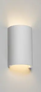 Luminosa G9 Curved Up and Down Plaster Wall Light 230V IP20 40W