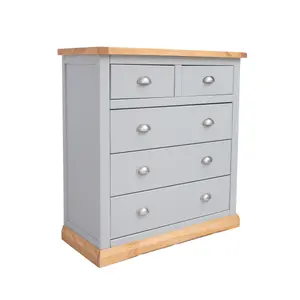 Bomporto 5 Drawer Chest of Drawers Chrome Cup Handle