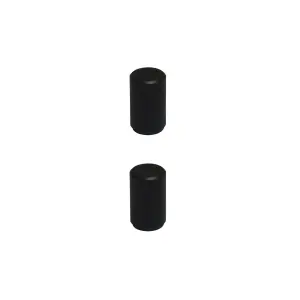 GoodHome Dukkah Matt Black Kitchen cabinets Round Pull Handle (L)1.8cm (D)30mm, Pack of 2