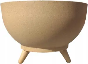 Bowl Planter Plant Pot Legs Oval Flower Modern Decorative Saucer Indoor Outdoor 30cm Wood ECO with legs