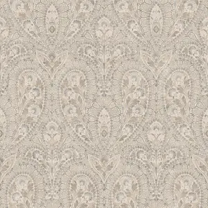 Galerie Abby Rose 4 Grey Black Beige Ornamental Paisley Smooth Wallpaper