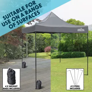 Dellonda Premium 3x3m Pop-Up Gazebo Water Resistant Carry Bag Stakes Weight Bags