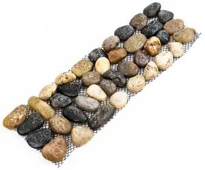 Woodside Pebble Strip Garden Lawn Border Edging (8 PACK) - MIXED STONE