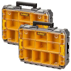 2 x Dewalt DWST82968-1 TSTAK Watersealed Stackable Tool Fixing Organiser Case