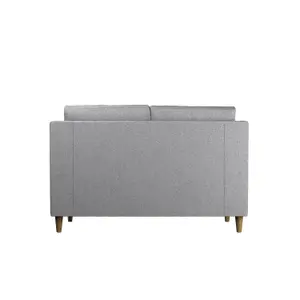 Baxter Silver Tufted Fabric Sofa Suite 3 Seater and 2 Seater Sofa