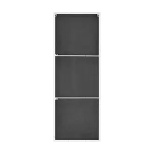 Alcantera Rectangle Metal Frame Wall Mirror Simple and Elegant Modern Design White Gloss / 140cm H x 50cm W