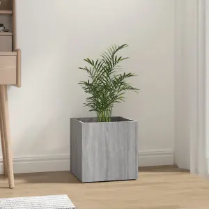 Berkfield Planter Box Grey Sonoma 40x40x40 cm Engineered Wood