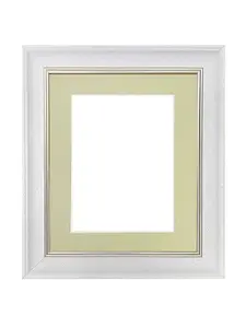 Scandi White Speckled Frame with Light Grey Mount for Image Size A4