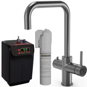 Liquida EBT311GM 3 In 1 Gun Metal Grey Kitchen Instant Boiling Hot Water Tap