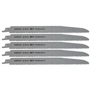 Reciprocating Saw Blade Multipurpose 230mm Length 5-8tpi Bi Metal Pack of 5 by Ufixt