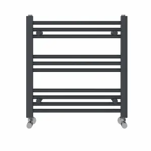 Right Radiators 600x600 mm Straight Heated Towel Rail Radiator Bathroom Ladder Warmer Anthracite