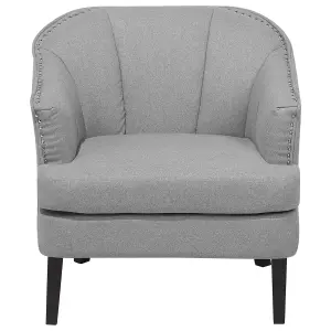 Armchair ELVERUM Fabric Light Grey