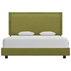 Berkfield Bed Frame Green Fabric 135x190 cm 4FT6 Double