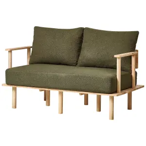 2 Seater Boucle Sofa Dark Green ASKER