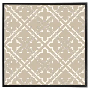 Cross ornament pattern (Picutre Frame) / 16x16" / White