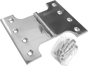 Heavy Duty Parliament Hinge (Satin Chrome, 4 x 2 x 4 inches)