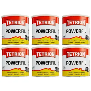 Tetrion Powerfil 2K 2 Part Body Filler Lightweight Tough Smooth White 2kg x 4