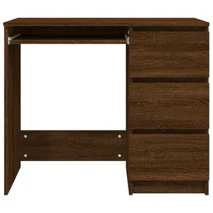 Berkfield Desk Brown Oak 90x45x76 cm Engineered Wood