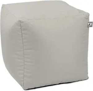 rucomfy Outdoor Water Resistant Cube Beanbag - Platinum