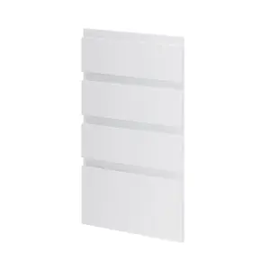 GoodHome Garcinia Integrated handle Gloss light grey Drawer front, Pack of 1 (H)715mm (W)397mm (T)19mm