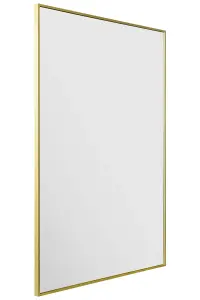 MirrorOutlet Artus - Gold Aluminium Edged Wall Mirror 47" X 31" (120 CM X 80 CM)