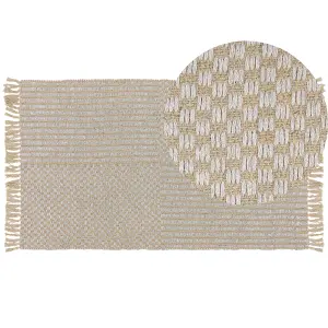 Jute Area Rug 80 x 150 cm Beige ADABAG