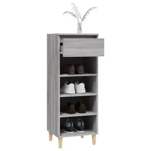 Berkfield Shoe Cabinet Grey Sonoma 40x36x105 cm Engineered Wood