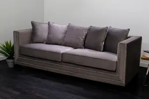 Interiors by Premier Sofia 3 Seat Viola GreySofa