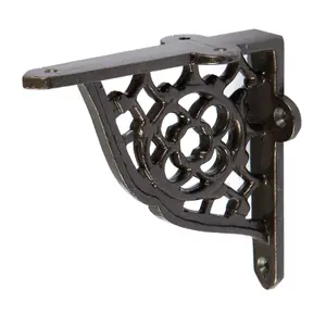 Hammer & Tongs - Honeycomb Iron Shelf Bracket - D100mm - Raw