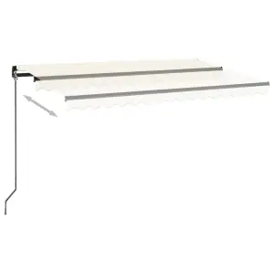 Berkfield Manual Retractable Awning 400x350 cm Cream