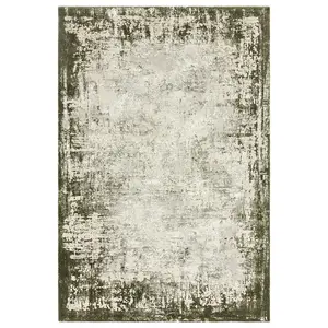 Green Abstract Luxurious Modern Easy To Clean Rug For Dining Room Bedroom & Living Room-120cm X 170cm