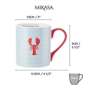 Mikasa Lobster 280ml Straight-Sided Mug