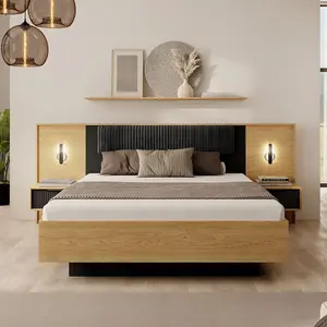 Elegant Oak Baltic & Black Ottoman Bed H1020mm W1670mm L2100mm - EU King with Underbed Storage