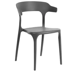 Set of 4 Garden Chairs GUBBIO Dark Grey