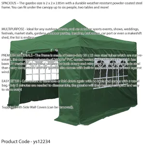 Durable 2x2m Pop-Up Gazebo with Waterproof Side Walls - Perfect for Outdoor Events