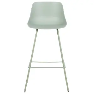 Set of 2 Bar Chairs EMMET Light Green